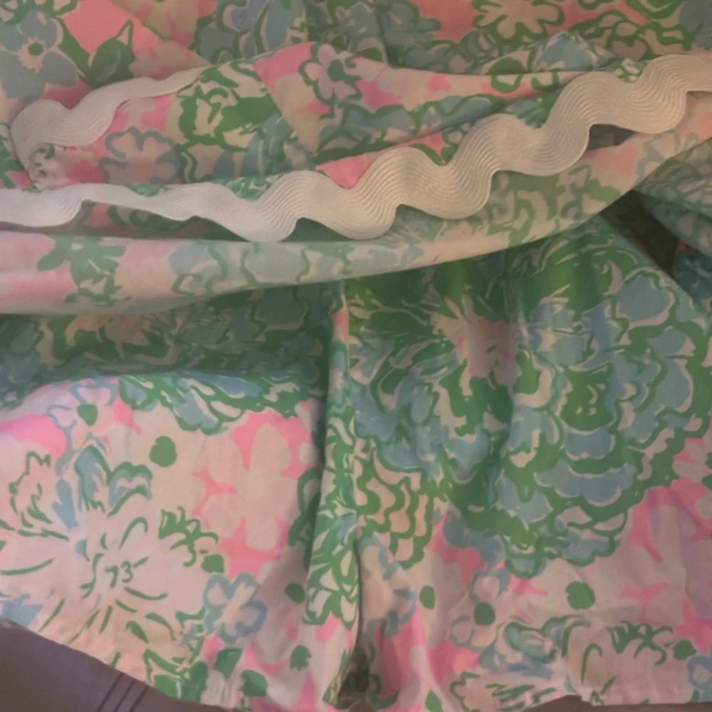 Lilly Pulitzer Romney Tropical Beach Floral Shift Romper Dress Women’s Size 12 - Picture 7 of 10